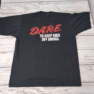 Vintage 90s DARE To Keep Kids Off Drugs Single Stitch Shirt Men's XL
